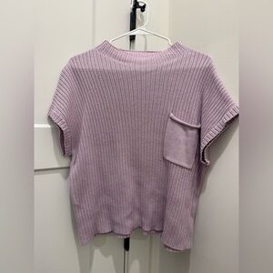 Versona Lavender Ribbed Knit Top